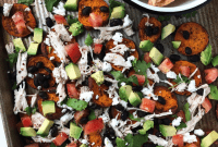 Golden Sweet Potato Nachos with Tender Chicken