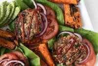 Guilt-Free Chicken Burgers and Sweet Potato Fries