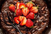 Decadent Chocolate Tahini Skillet Cookie