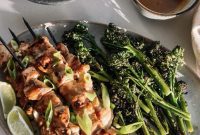 Velvety Sesame Chicken Skewers