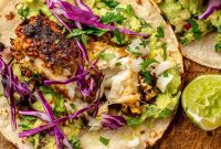 Emerald-Crusted Fish Tacos