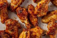 Sticky Sweet Garlic Chicken Wings