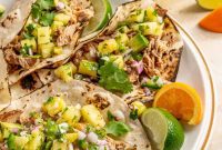 Crockpot Al Pastor Carnitas, Crowned with Pineapple Pico