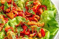 Spicy Szechuan Chicken Lettuce Cups