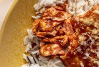 Golden Miso-Ginger Glazed Salmon with Fragrant Coconut Rice