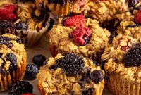 Effortless Gluten-Free Berry Protein Oat Muffins