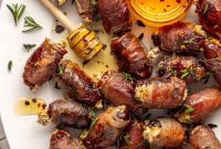 Hot Honey Prosciutto Dates with Creamy Goat Cheese