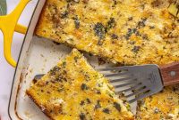 Maple Sage Chicken and Garden Vegetable Egg Bake