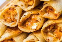 Golden Crispy Chicken Taquitos