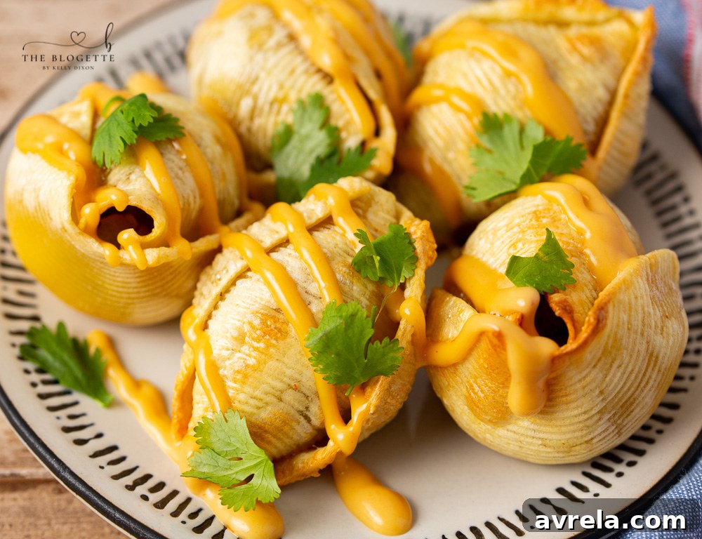 Crispy Air-Fried Taco Stuffed Shells 8 Air Fryer Taco Stuffed Shells recipe features seasoned ground beef and ooey-gooey cheese melted inside of slightly crisp air-fried shells.