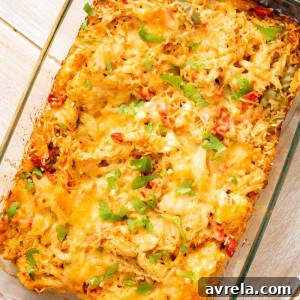 Cheesy Chicken Fajita Casserole is a perfect dinner idea for busy weeknights. This is a staple chicken dinner recipe in our house.