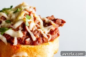 Sloppy Joe Toast 14 Sloppy Joe on Toast with Garnish