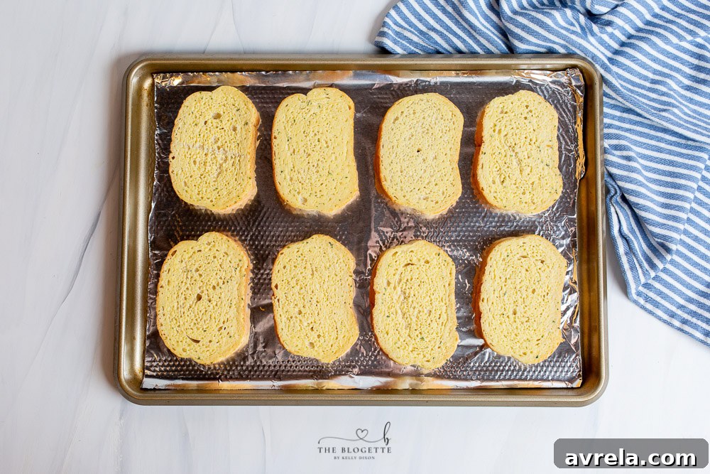 Sloppy Joe Toast 5 Garlic Toast Ready for Sloppy Joe Topping