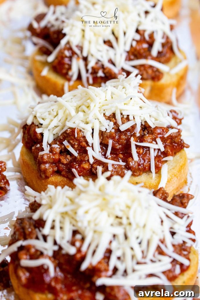 Sloppy Joe Toast 9 Texas Toast Sloppy Joes with melted cheese on top