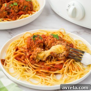 Crock Pot Stuffed Meatballs
