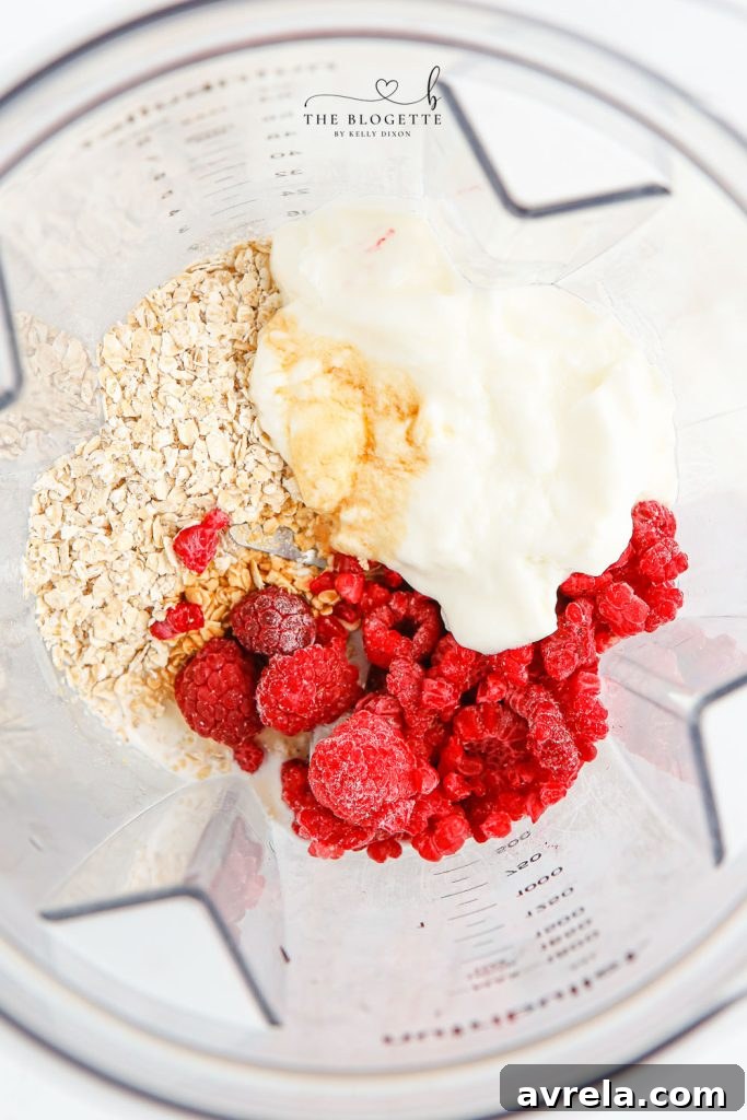 Raspberry Smoothie Ingredients