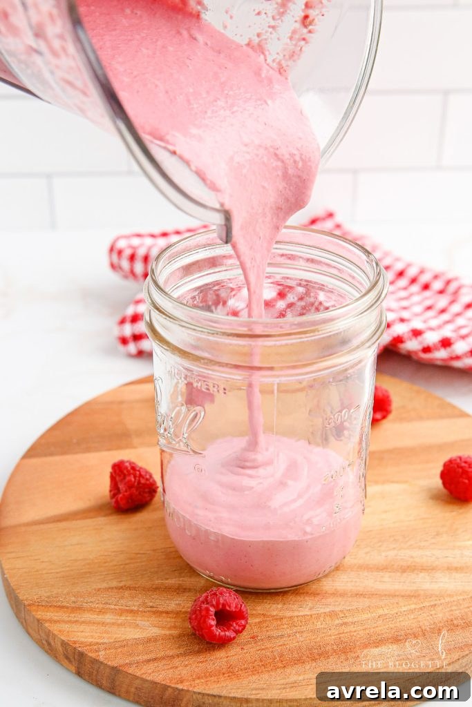 Blended Raspberry Smoothie