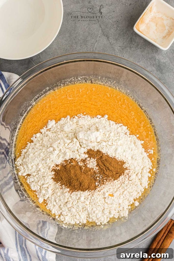 Fall Pumpkin Spice Swirls 4 Ingredients in mixing bowl