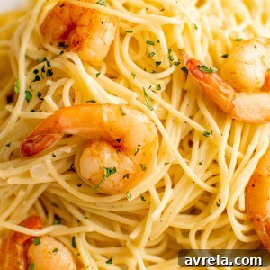 Garlic Butter Shrimp Scampi Pasta: Juicy shrimp in garlic butter tossed in a creamy pasta, an easy and delicious meal.