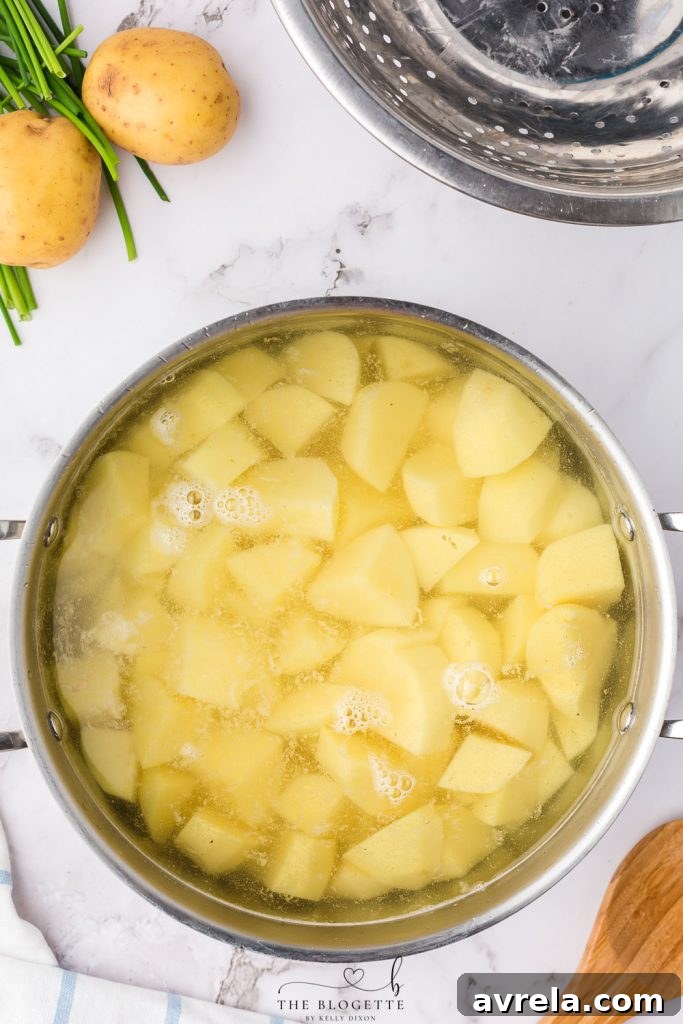 Boiled potatoes