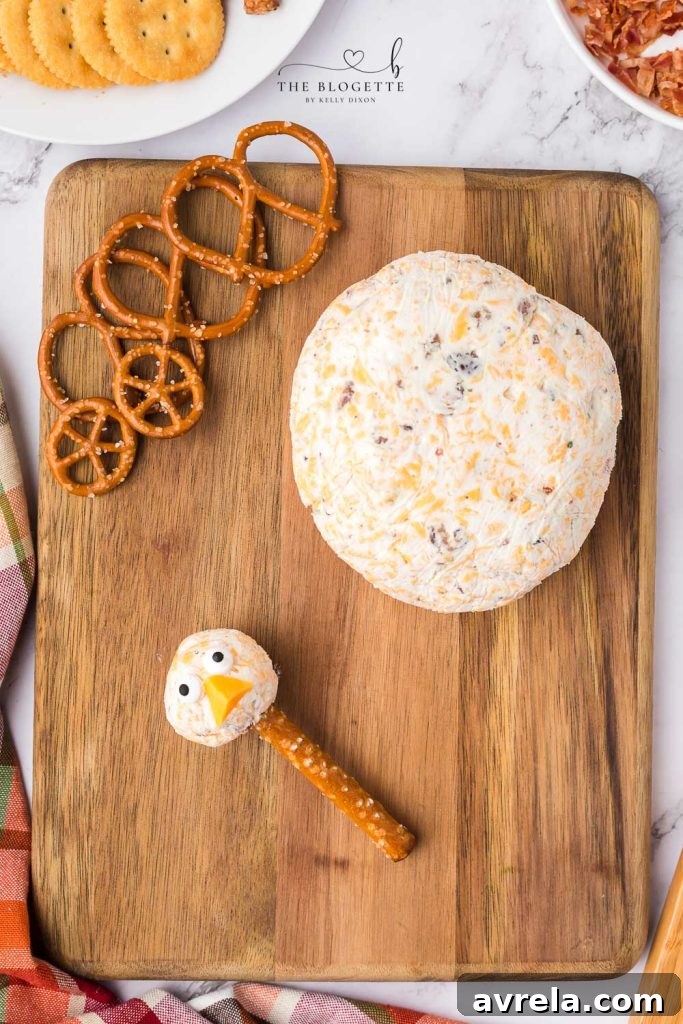 Smoked Turkey & Cheddar Cheeseball 8 How to make a Turkey Cheeseball