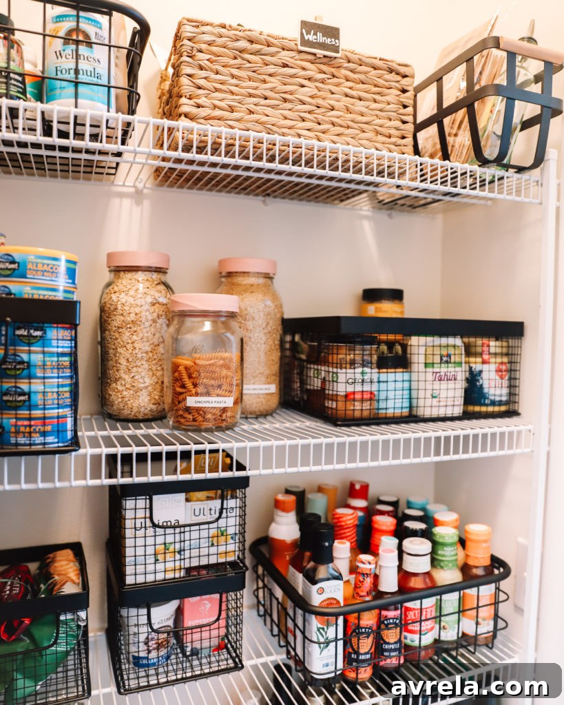 Kitchen Mastery The Art of Effortless Organization 11 Right side of pantry with sauces and dry goods