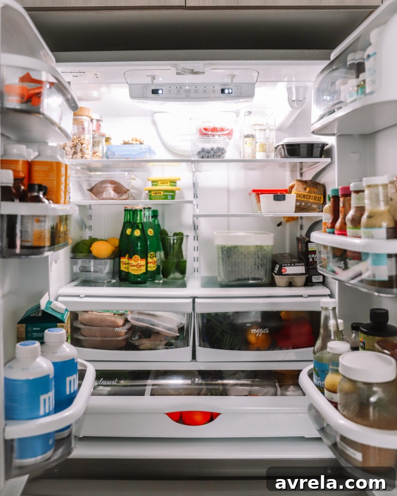 Kitchen Mastery The Art of Effortless Organization 13 Organized refrigerator interior
