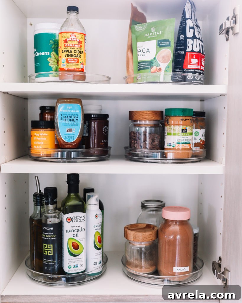Kitchen Mastery The Art of Effortless Organization 18 Another view of lazy susan in cabinet