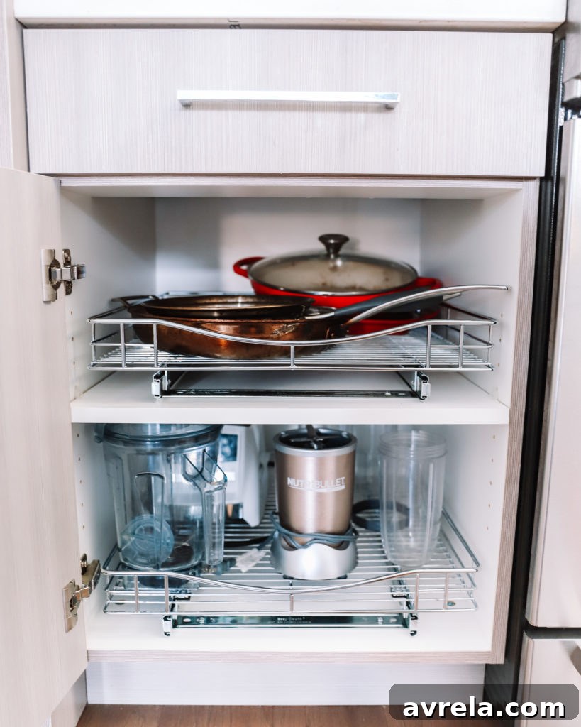 Kitchen Mastery The Art of Effortless Organization 20 Detail of organized cabinet contents