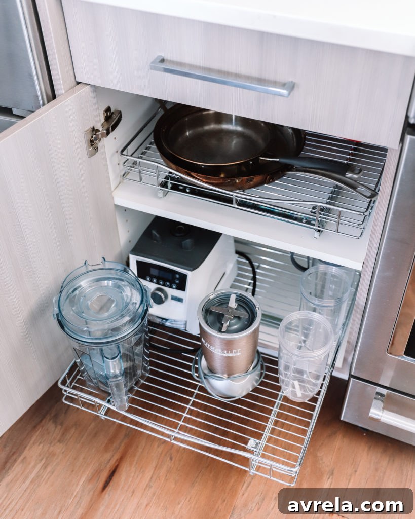 Kitchen Mastery The Art of Effortless Organization 21 Another section of cabinet organization