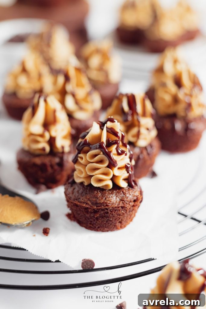Delicious Buckeye Brownies with rich chocolate and creamy peanut butter icing