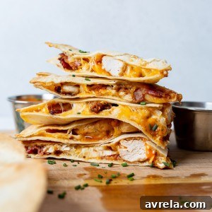 Buffalo Chicken Bacon Quesadillas Recipe