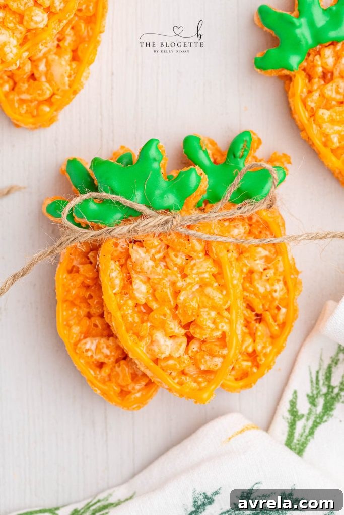 Carrot Rice Krispie Treats ready to serve