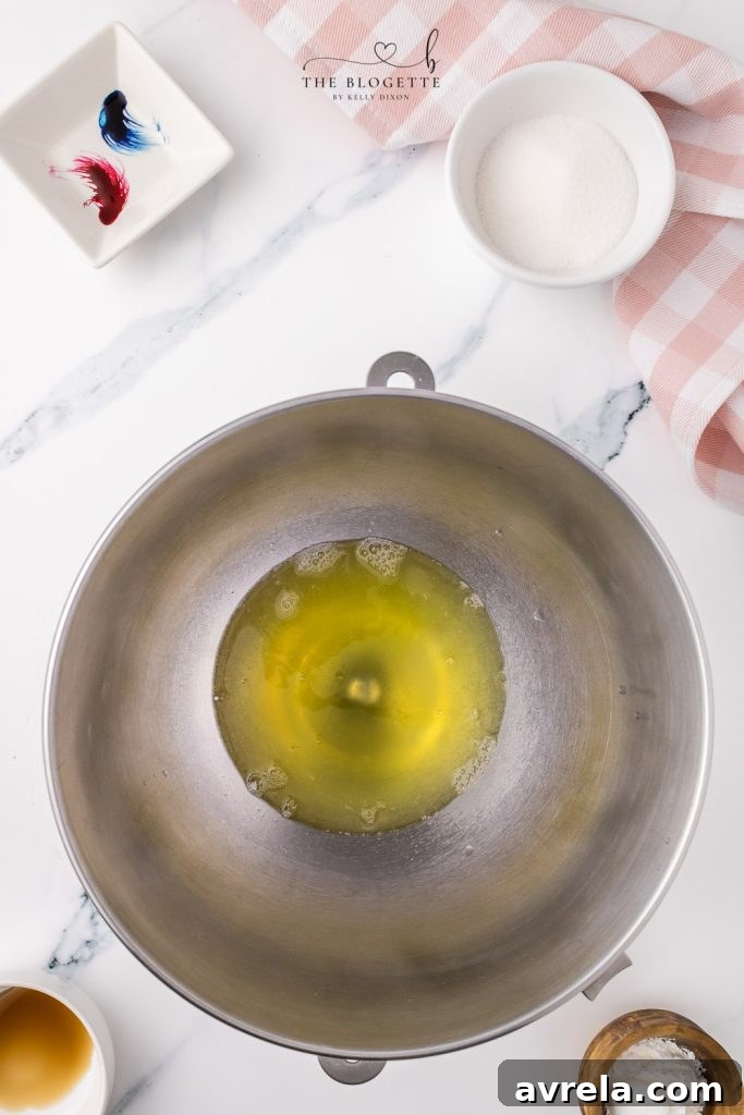 Egg whites in mixing bowl