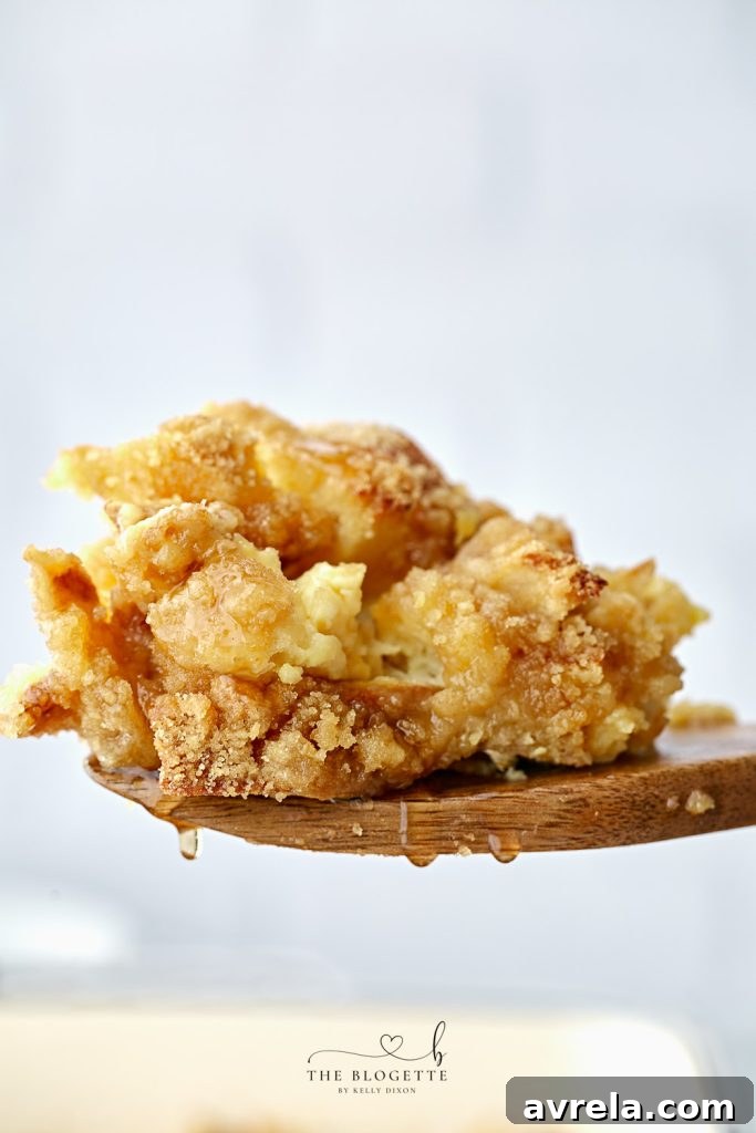 Morning Glory French Toast Bake 14 A large pan of Overnight French Toast Casserole, beautifully baked and ready for slicing or freezing.