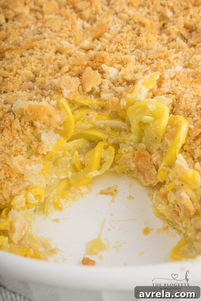Yellow squash casserole is both comforting and indulgent. Rich, creamy layers of squash topped with buttery Ritz crackers!