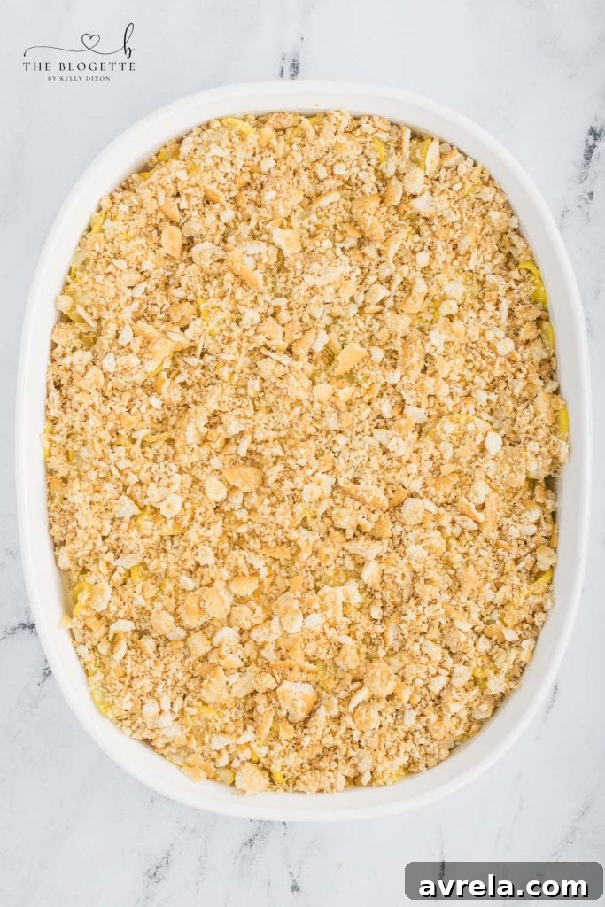 Topped with Ritz crackers