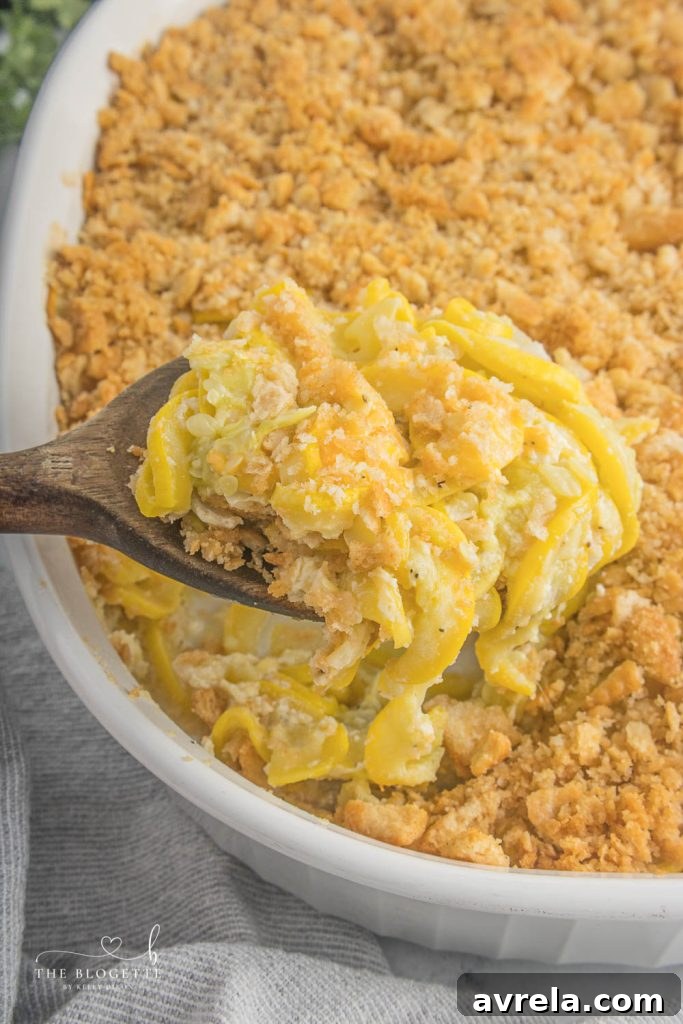 Yellow squash casserole is both comforting and indulgent. Rich, creamy layers of squash topped with buttery Ritz crackers!