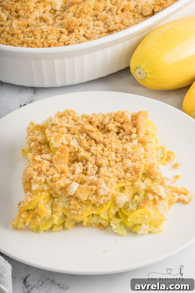 Yellow squash casserole is both comforting and indulgent. Rich, creamy layers of squash topped with buttery Ritz crackers!
