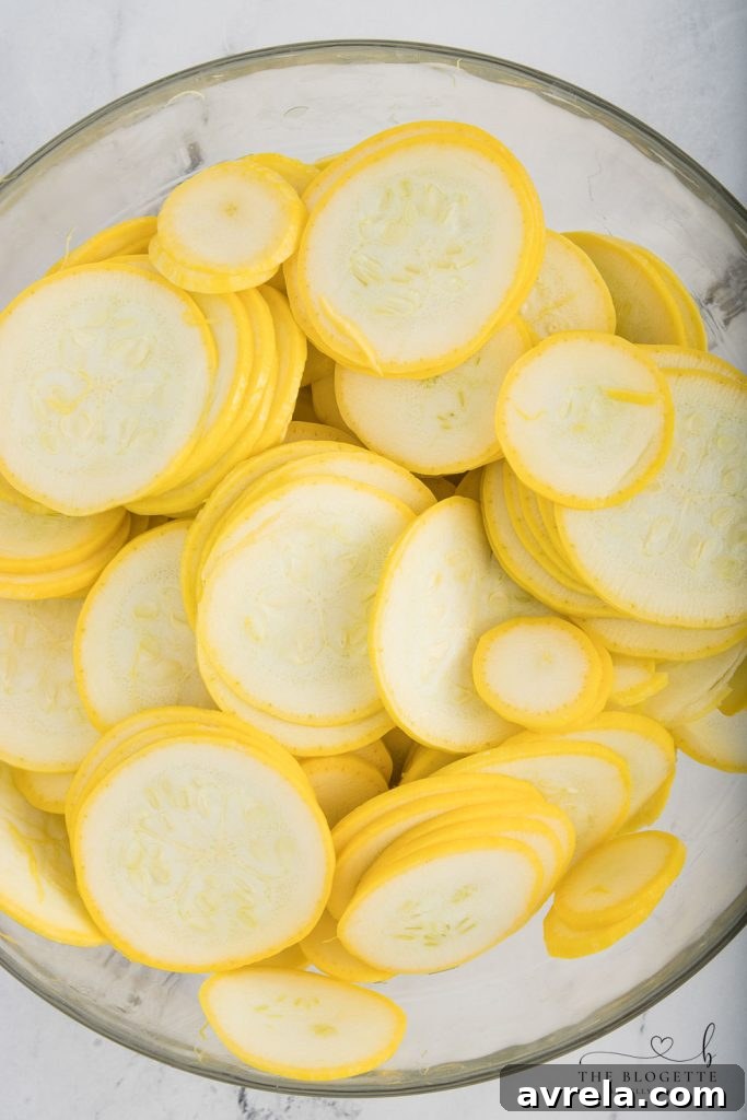 Sliced squash