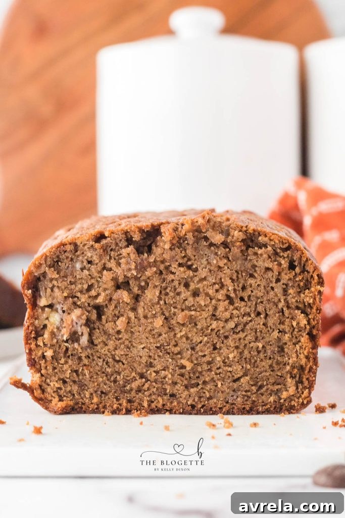 Moist Chocolate Chip Banana Loaf 2 Rich and moist Chocolate Banana Bread, a freezer-friendly quick bread recipe with easy ingredients and minimal prep.