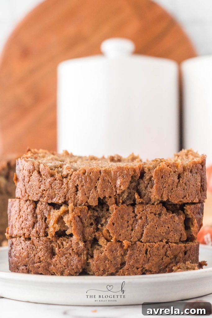 Moist Chocolate Chip Banana Loaf 12 A beautiful, fresh loaf of Chocolate Banana Bread, highlighting its rich, dark color and inviting texture.