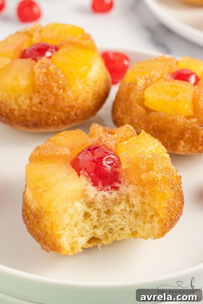 Easy Pineapple Upside Down Cupcakes Recipe! Soft, buttery sweet cupcakes with a moist top, tender pineapple pieces, and cherry on top.