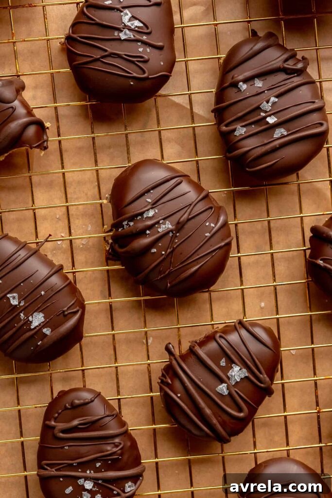 Homemade Reese's Peanut Butter Eggs on a plate, ready to be enjoyed.