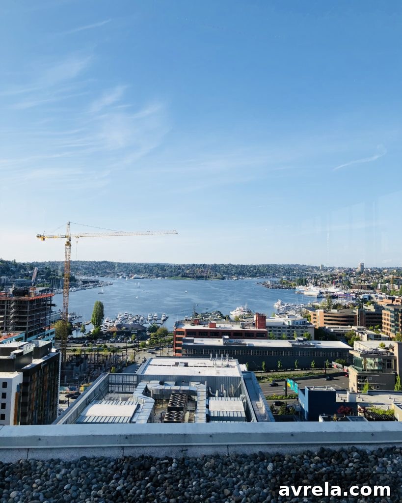 View overlooking South Lake Union from M Bar rooftop