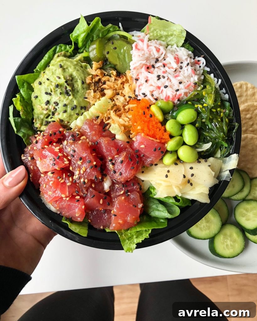 Poke (no sauce) over salad from 45th Stop N' Shop