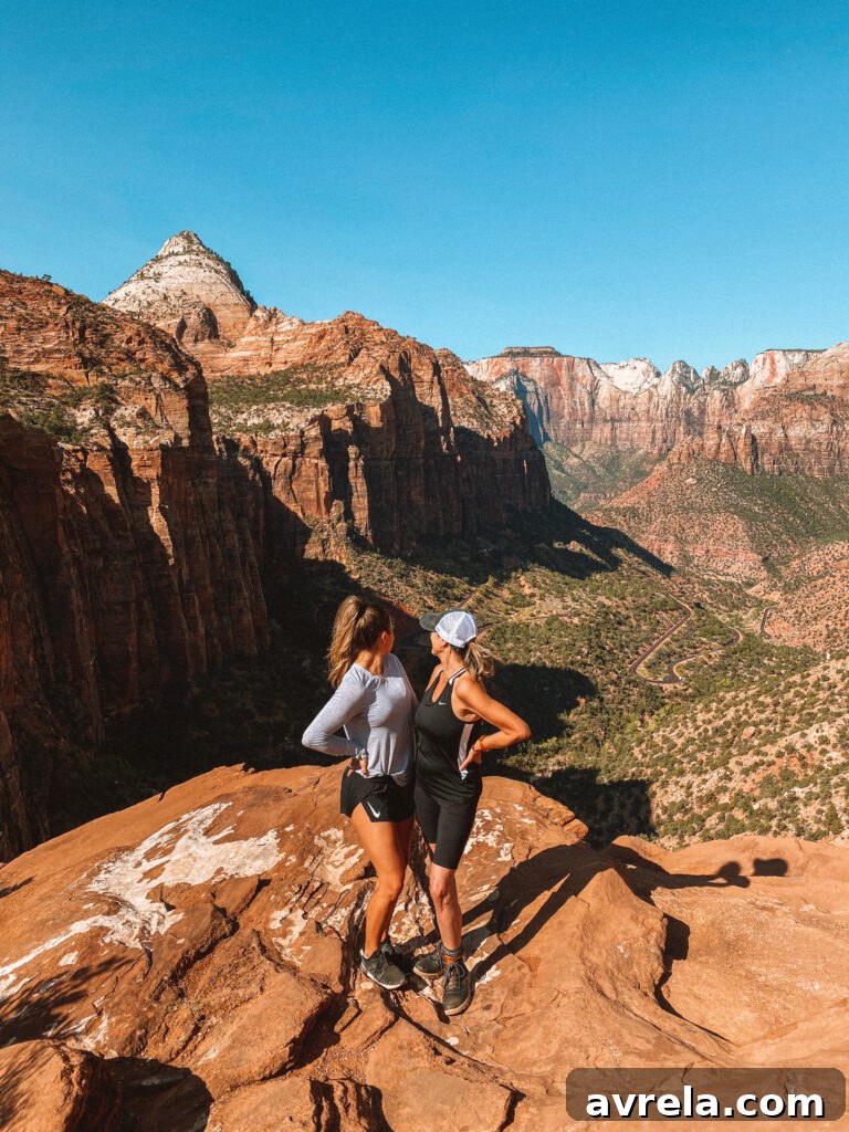 Hiking on the Canyon Overlook Trail in Zion