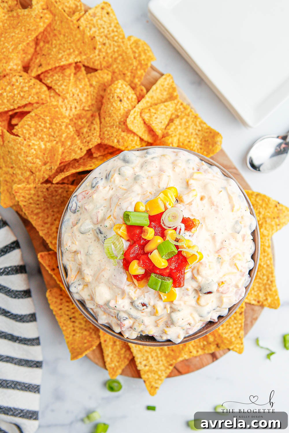 Zesty Fiesta Ranch Dip 3 Creamy Fiesta Ranch Dip is an addicting chip dip that everyone looks forward to at parties! Served with your favorite chips.