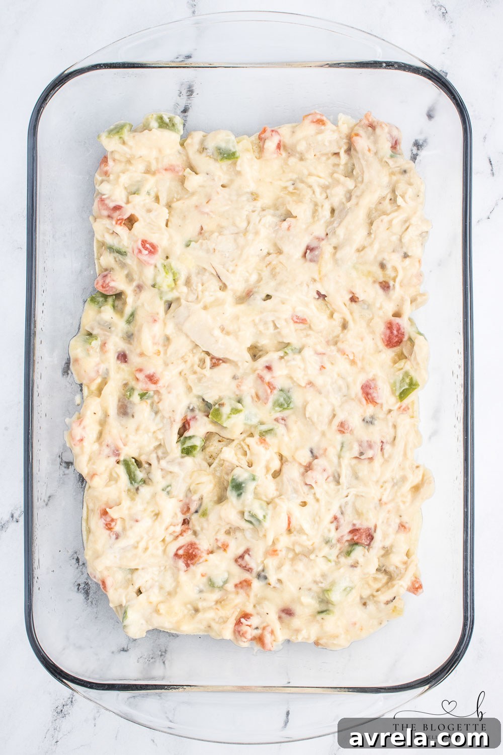 Mixture in baking dish
