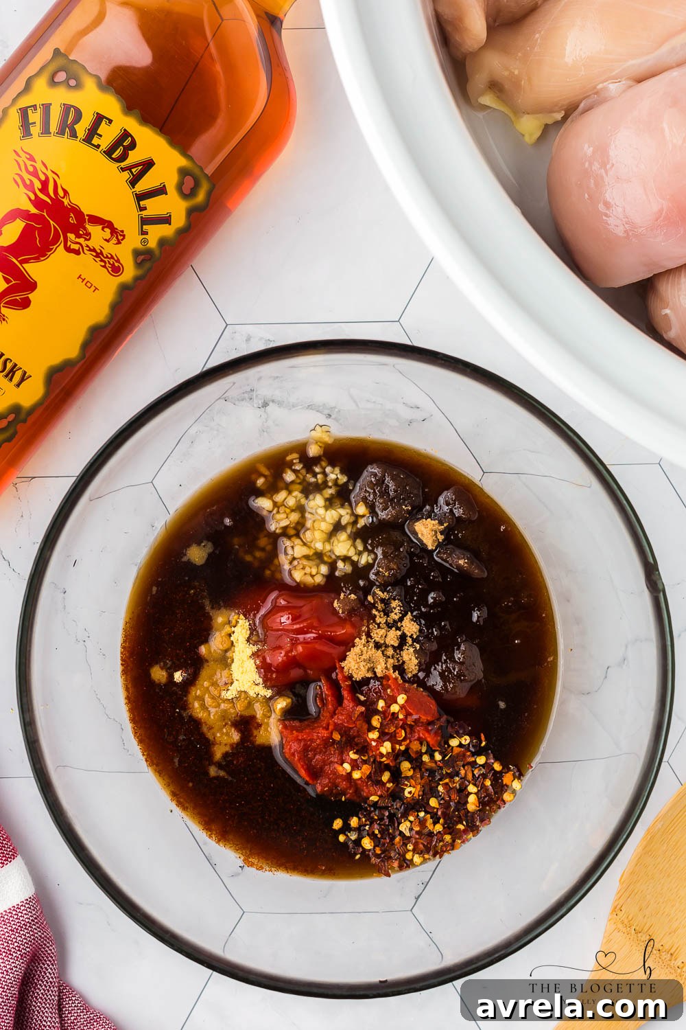 Fiery Cinnamon Crockpot Chicken 6 Whisky BBQ sauce